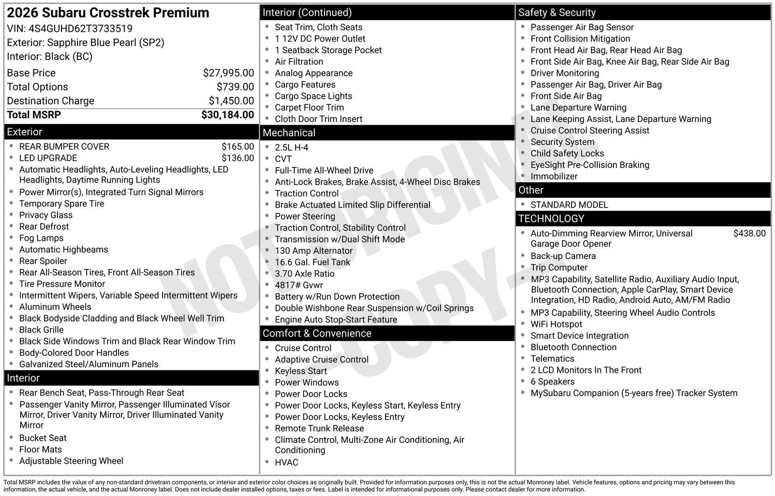 Certified 2026 Subaru Crosstrek 2.5i Premium AWD/4WD image 35