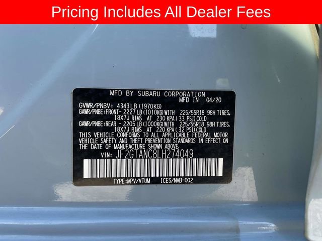 Used 2020 Subaru Crosstrek 2.0i Limited w/ Moonroof Package w/Navigation AWD/4WD image 35