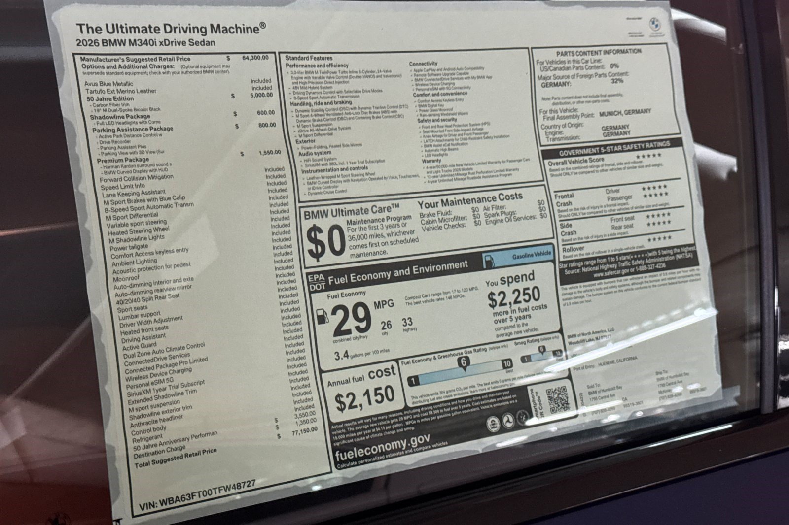 New 2026 BMW M340i xDrive w/ Premium Package AWD/4WD image 29