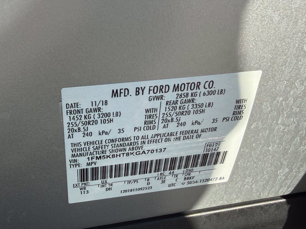 Certified 2019 Ford Explorer Platinum AWD/4WD image 53