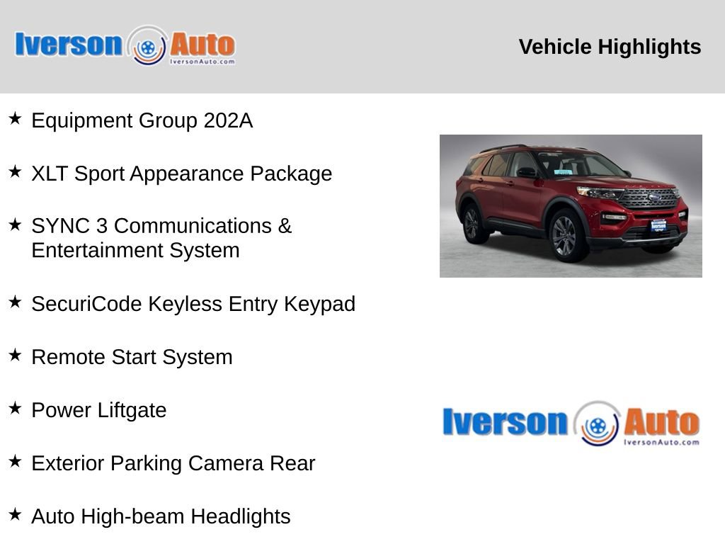 Used 2023 Ford Explorer XLT w/ Equipment Group 202A image 2