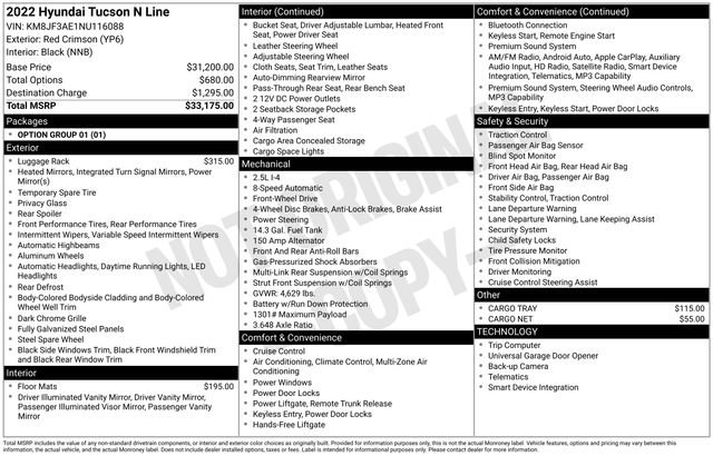 Used 2022 Hyundai Tucson N Line FWD image 15