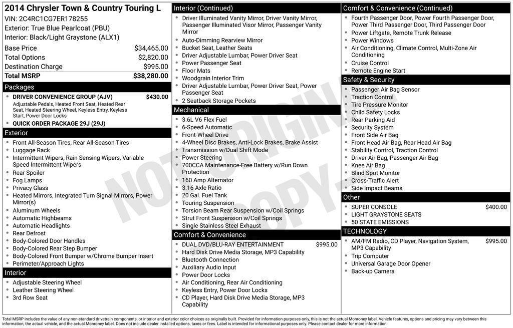 Used 2014 Chrysler Town & Country Touring-L w/ Driver Convenience Group FWD image 14