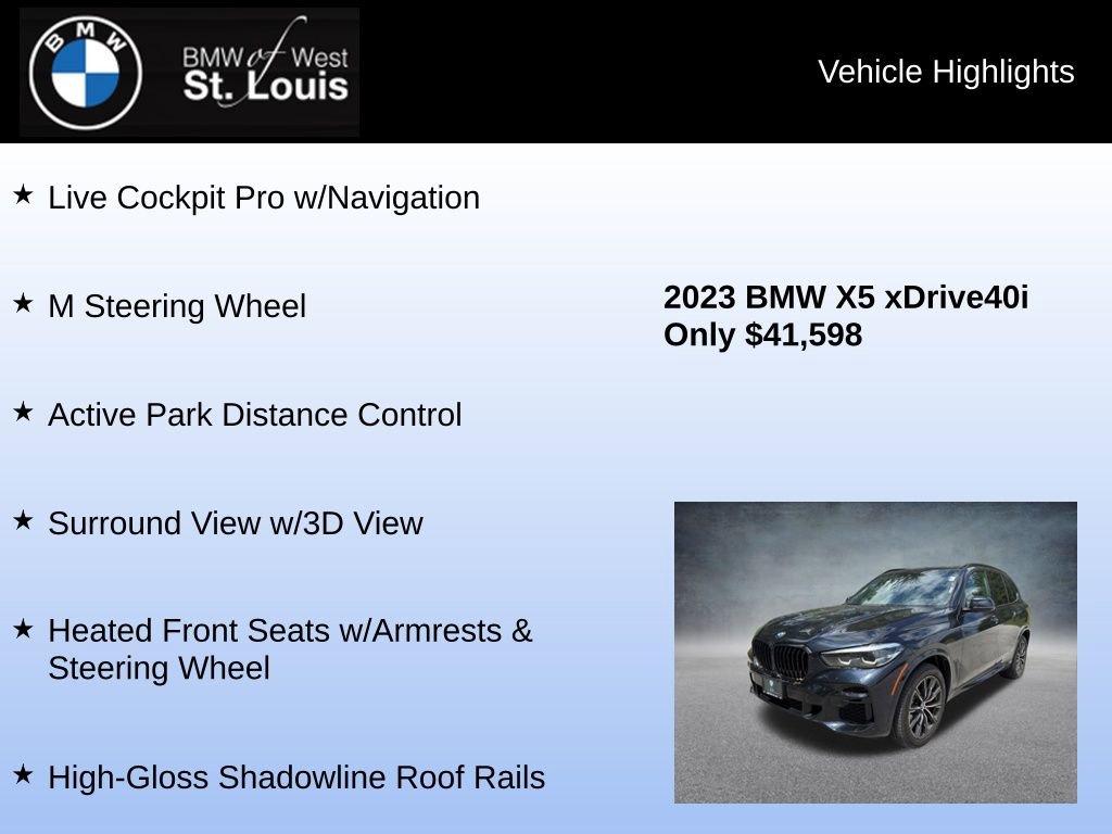 Used 2023 BMW X5 xDrive40i w/ M Sport Package AWD/4WD image 32