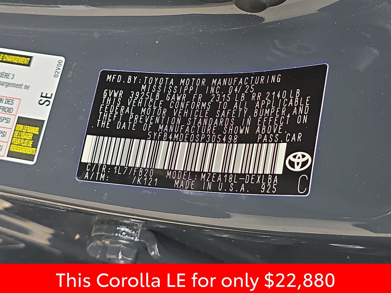 Used 2025 Toyota Corolla LE w/ LE Premium Package image 40