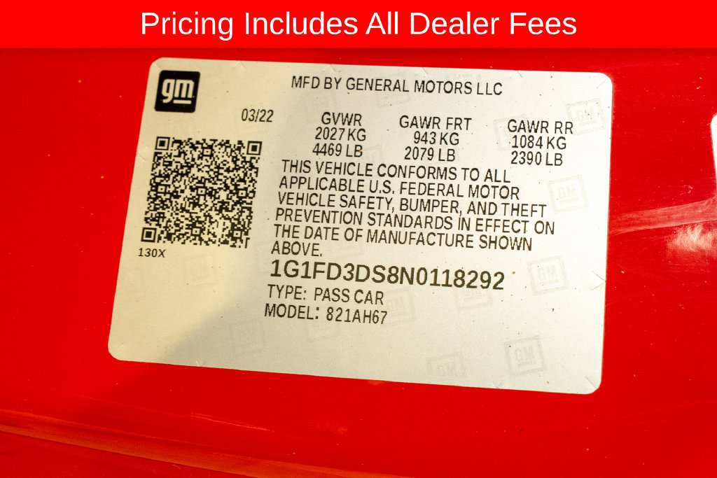 Used 2022 Chevrolet Camaro LT RWD image 23