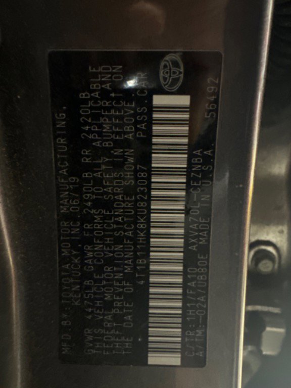 Used 2019 Toyota Camry LE image 12