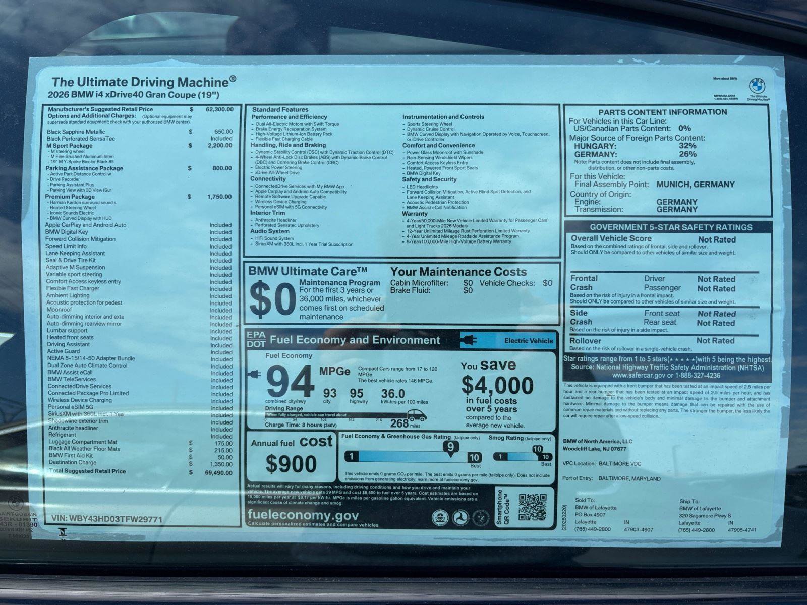 New 2026 BMW i4 xDrive40i w/ M Sport Package image 30