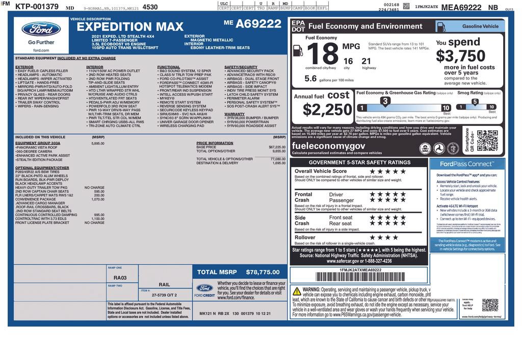 Used 2021 Ford Expedition Max Limited AWD/4WD image 18