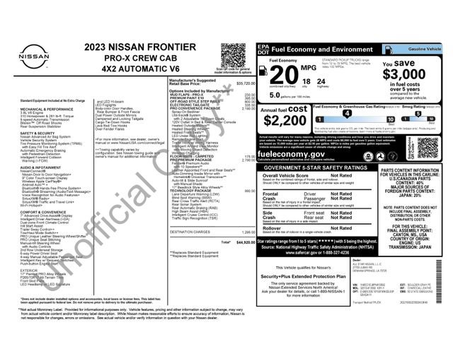 Used 2023 Nissan Frontier Pro-X w/ Pro-X Premium Package RWD image 5