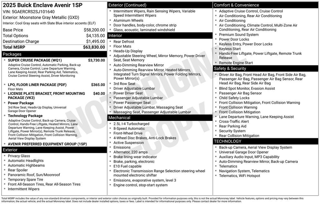 Certified 2025 Buick Enclave Avenir w/ Super Cruise Package image 41