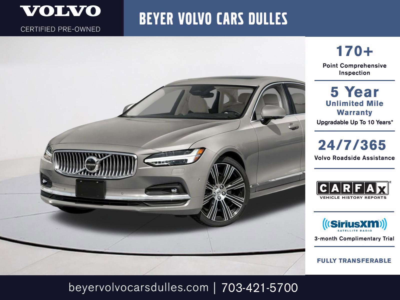 Certified 2023 Volvo S90 B6 Ultimate w/ Protection Package