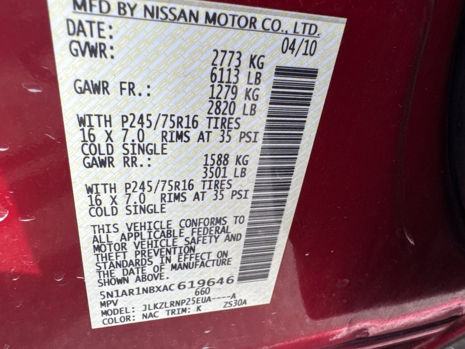 Used 2010 Nissan Pathfinder S AWD/4WD image 21