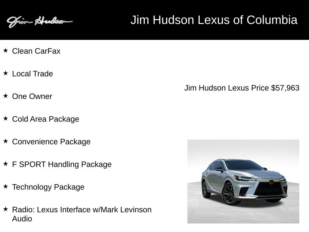 Certified 2024 Lexus RX 350 F Sport w/ Convenience Package AWD/4WD image 4