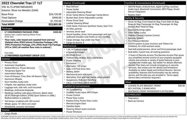 Used 2022 Chevrolet Trax LT w/ LT Convenience Package image 24