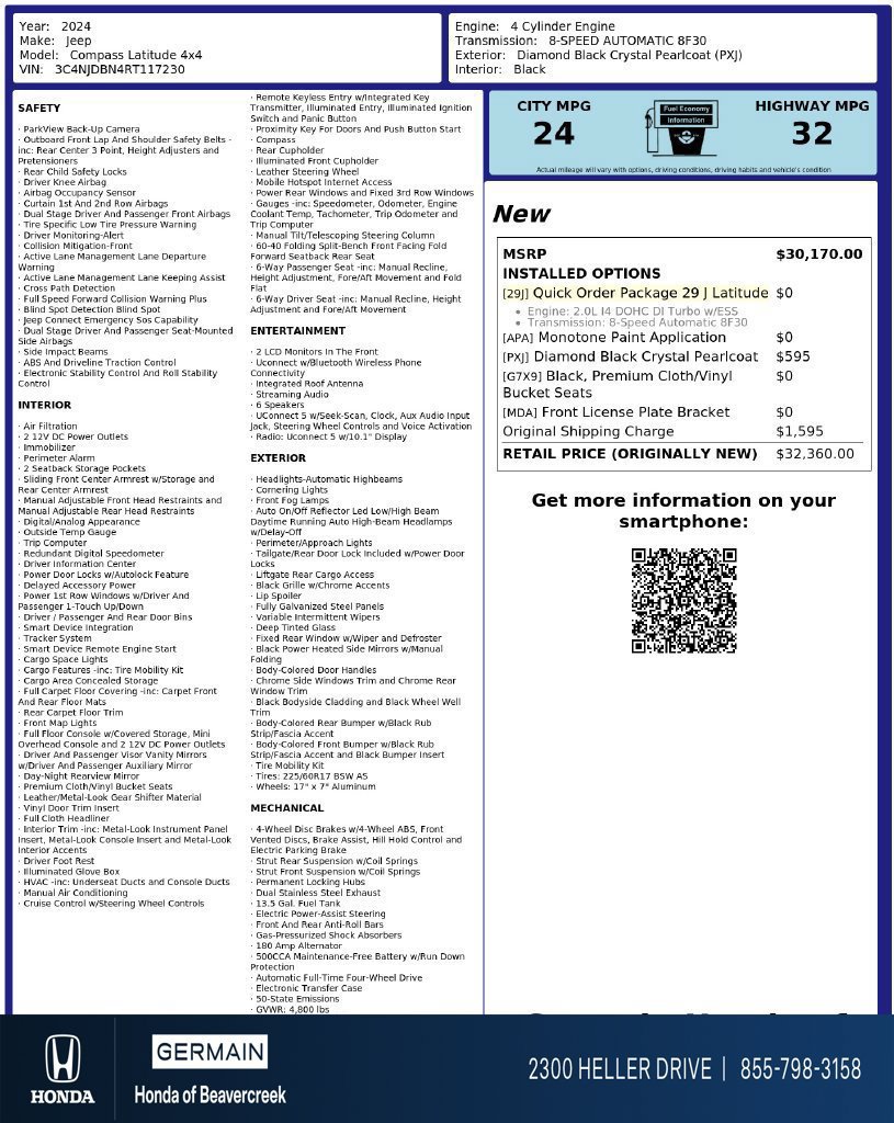 Used 2024 Jeep Compass Latitude AWD/4WD image 31
