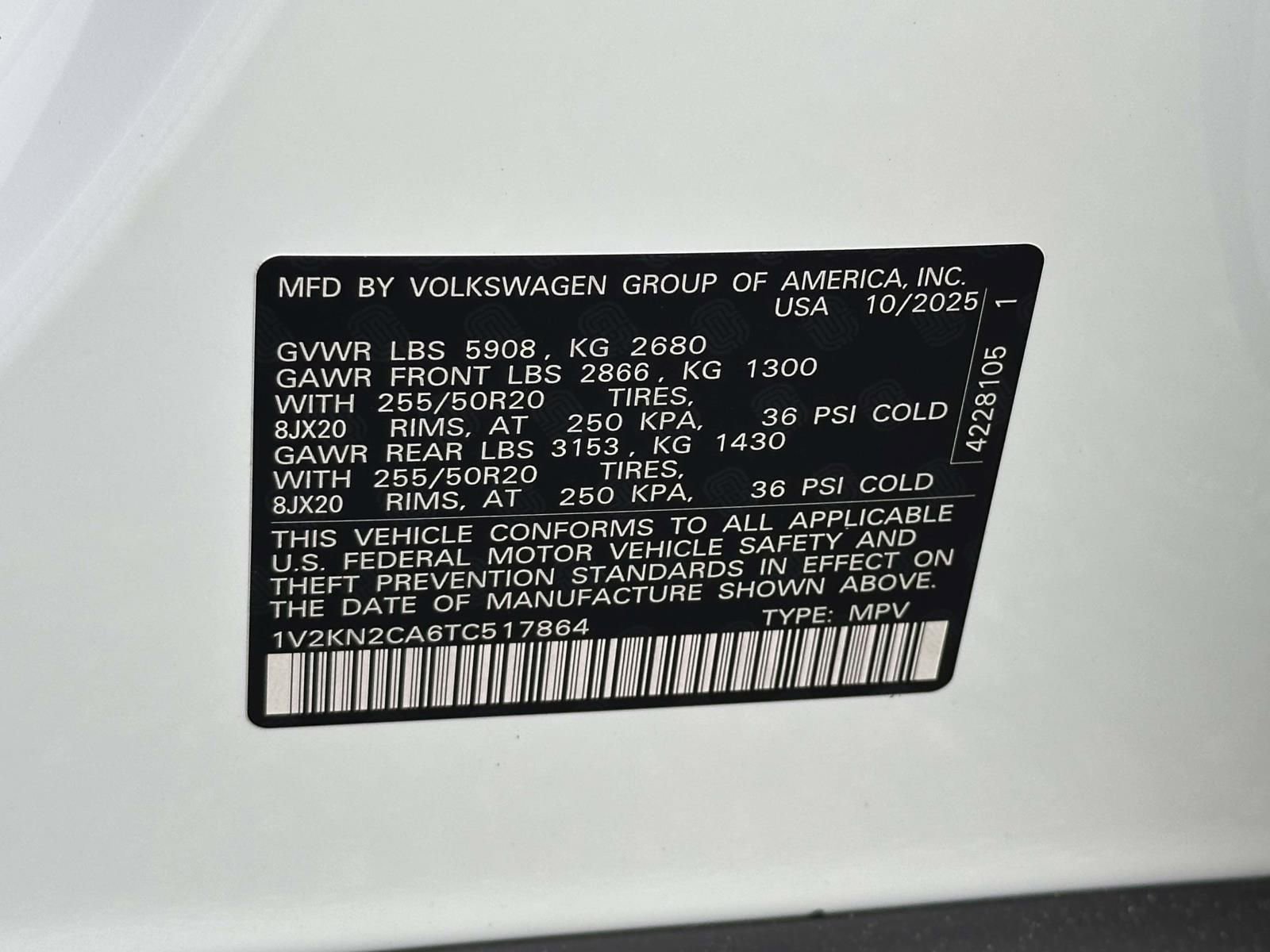 New 2026 Volkswagen Atlas SE image 16