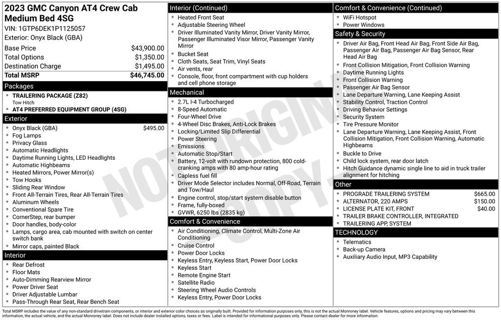 Used 2023 GMC Canyon AT4 AWD/4WD image 3