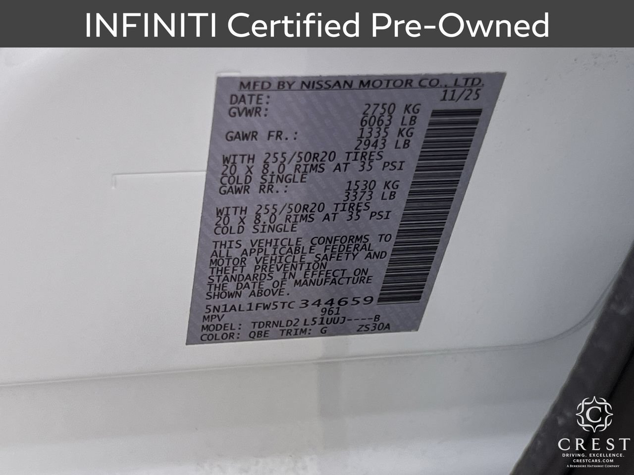 Certified 2026 INFINITI QX60 Sport w/ Dark Cargo Package AWD/4WD image 34