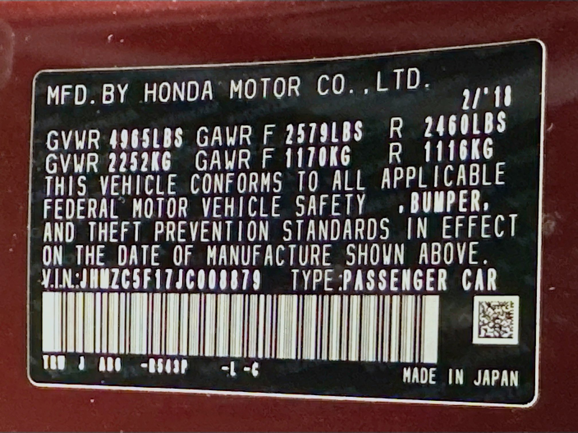 Used 2018 Honda Clarity Sedan image 12