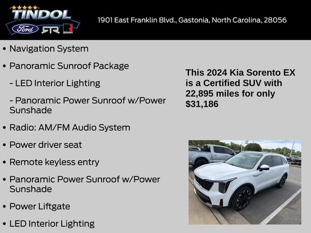 Used 2024 Kia Sorento EX w/ Panoramic Sunroof Package image 11