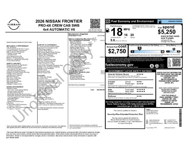 New 2026 Nissan Frontier PRO-4X w/ Pro Premium Package AWD/4WD image 22