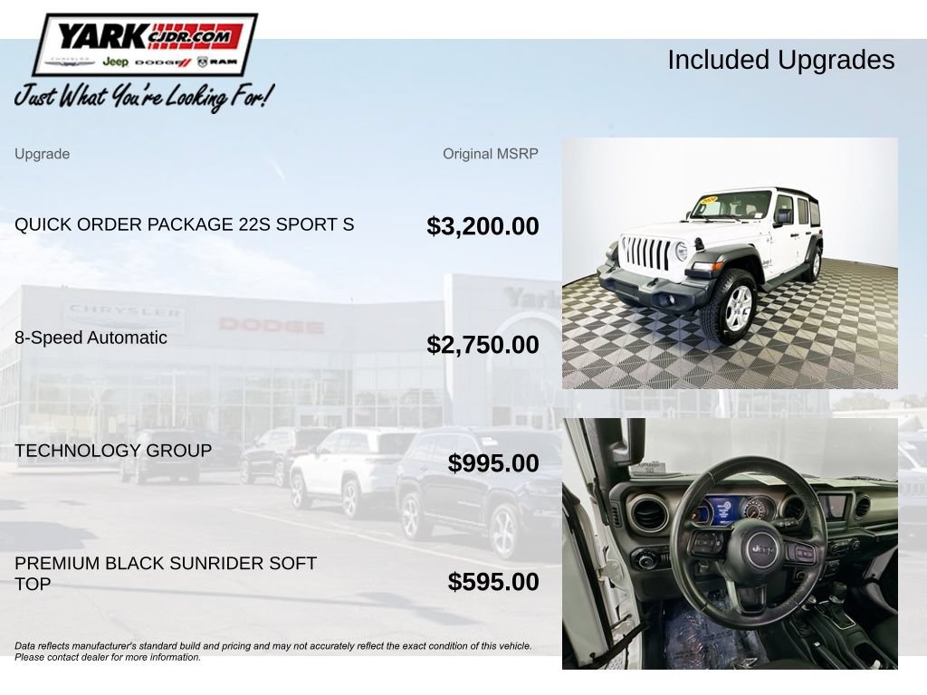 Certified 2020 Jeep Wrangler Unlimited Sport S AWD/4WD image 6