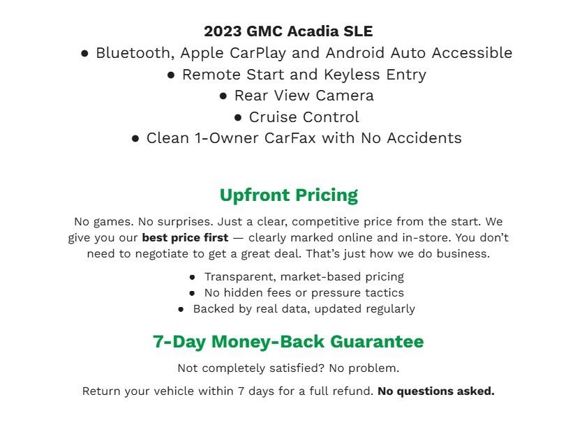 Certified 2023 GMC Acadia SLE w/ Driver Convenience Package image 2