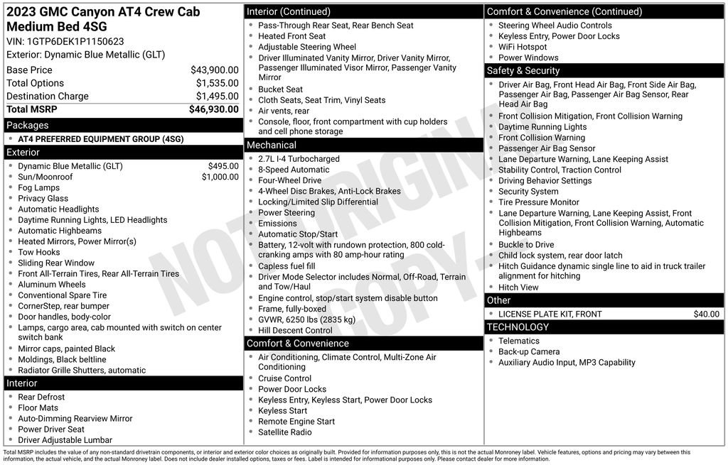 Used 2023 GMC Canyon AT4 AWD/4WD image 45