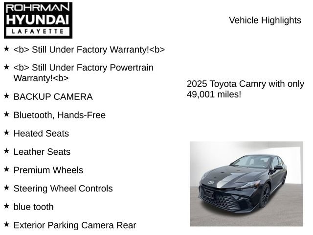 Used 2025 Toyota Camry SE FWD image 7