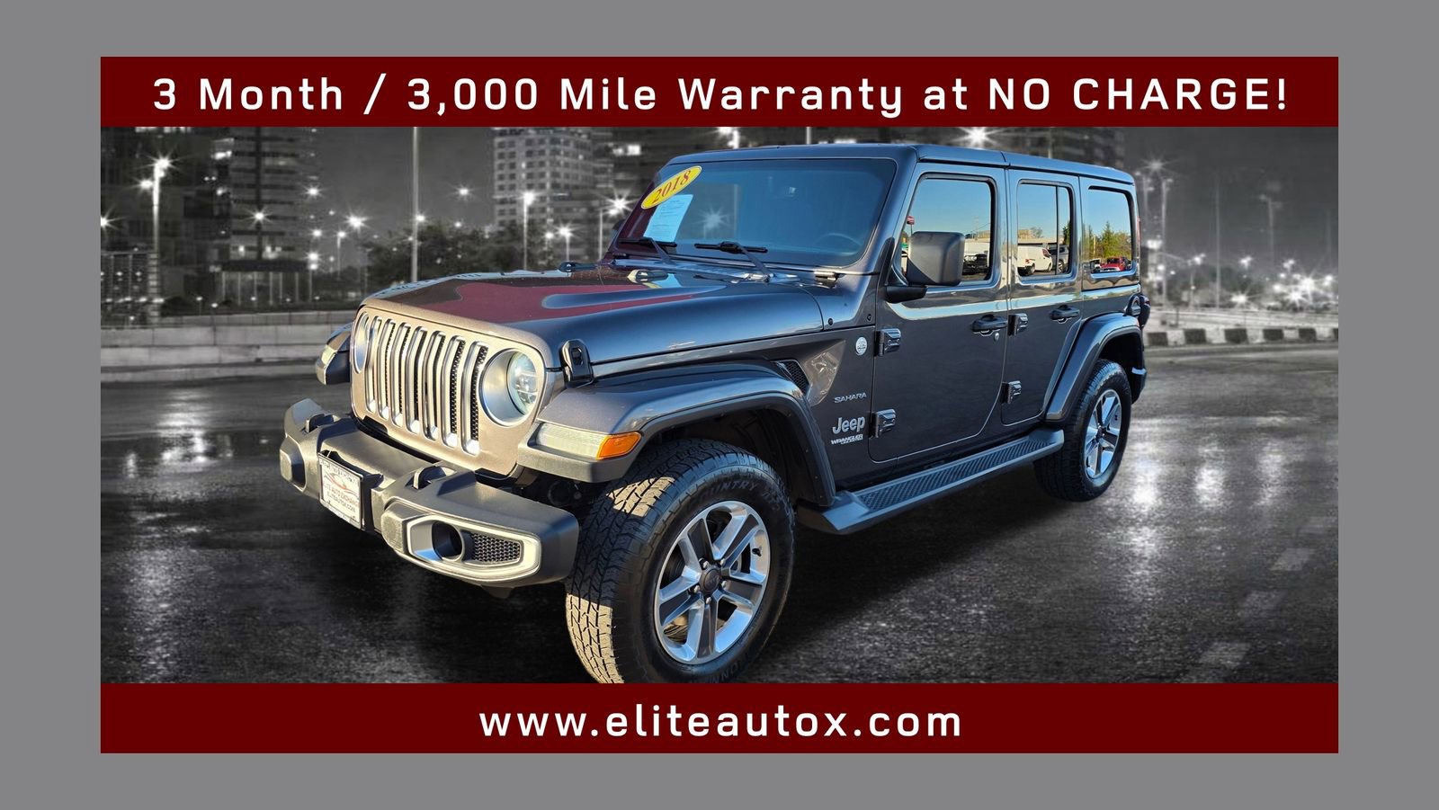 Used 2018 Jeep Wrangler Unlimited Sahara image 1
