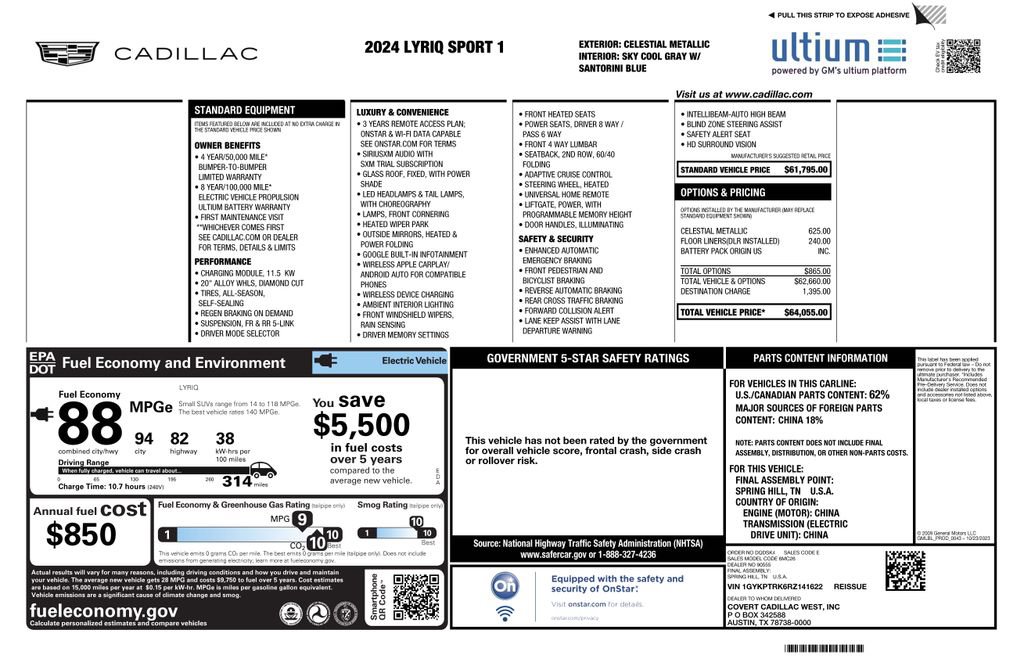 Used 2024 Cadillac Lyriq Sport RWD image 4