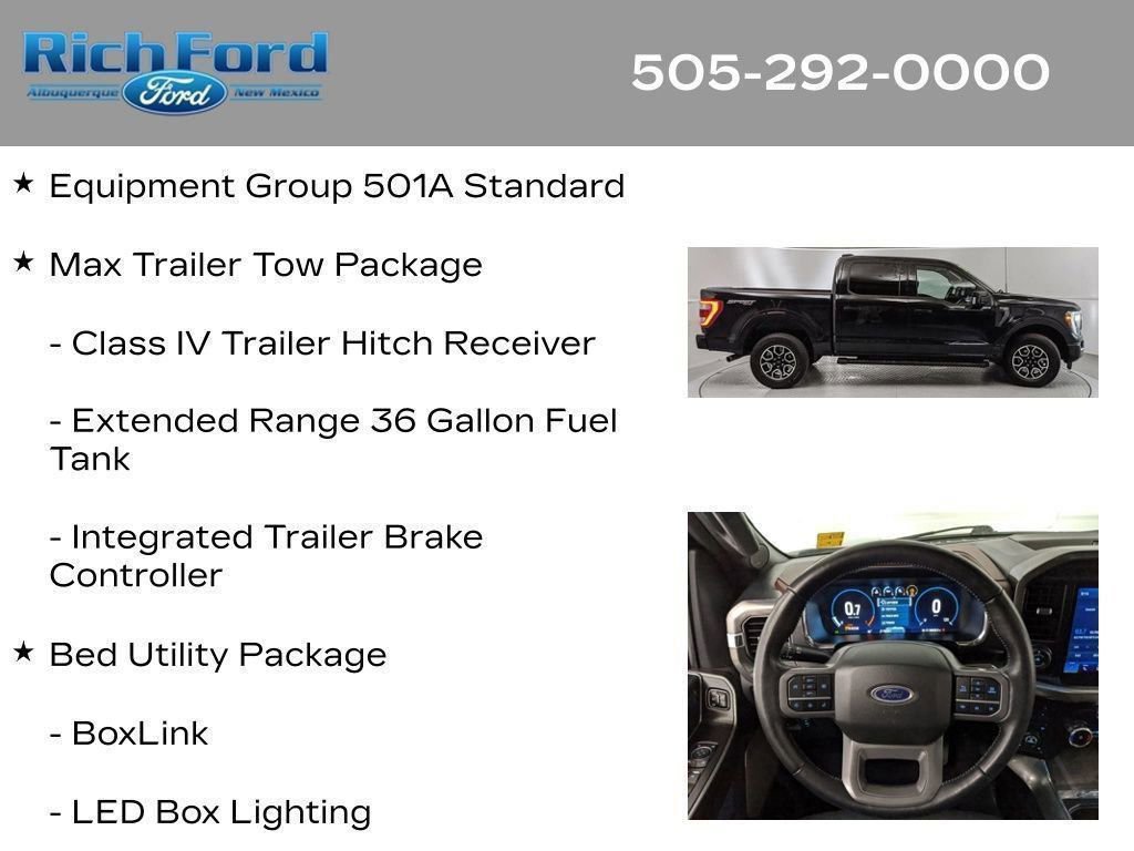 Certified 2023 Ford F150 Lariat w/ Max Trailer Tow Package AWD/4WD image 21