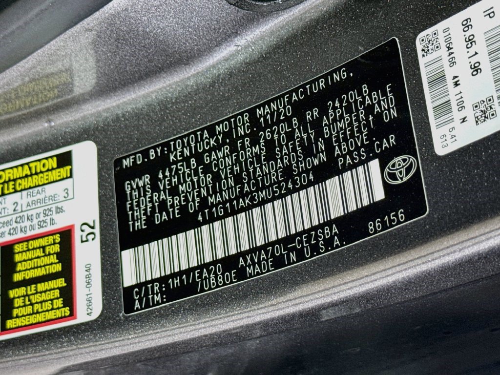 Used 2021 Toyota Camry SE FWD image 38