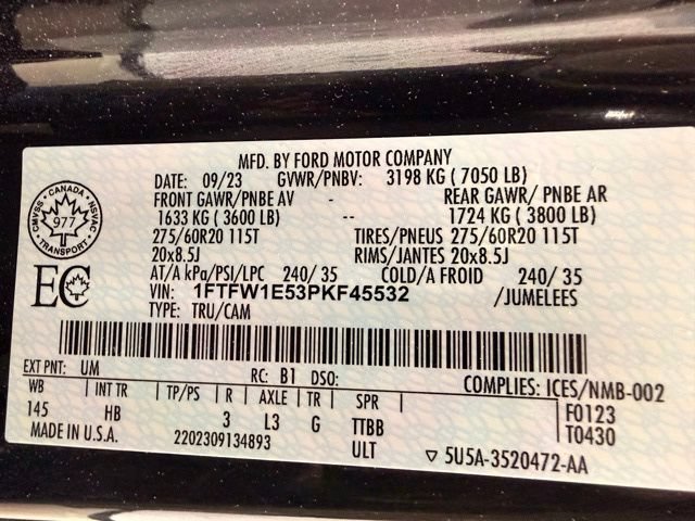 Used 2023 Ford F150 Lariat w/ Equipment Group 502A High AWD/4WD image 57