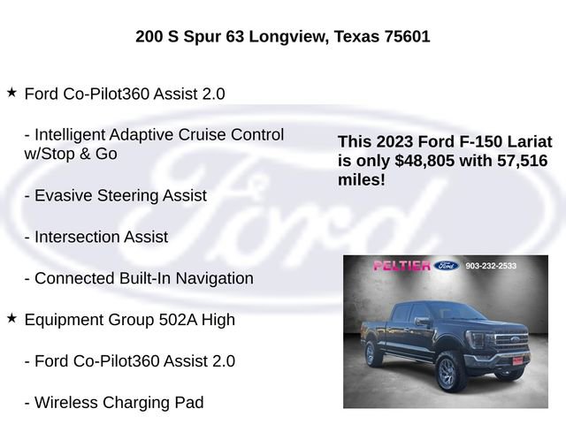 Used 2023 Ford F150 Lariat w/ Equipment Group 502A High image 5