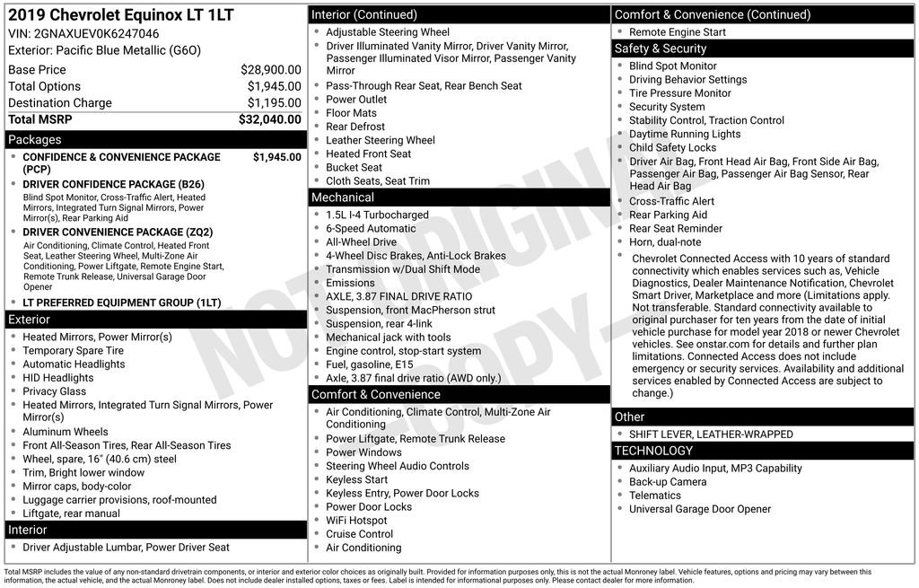 Used 2019 Chevrolet Equinox LT AWD/4WD image 7