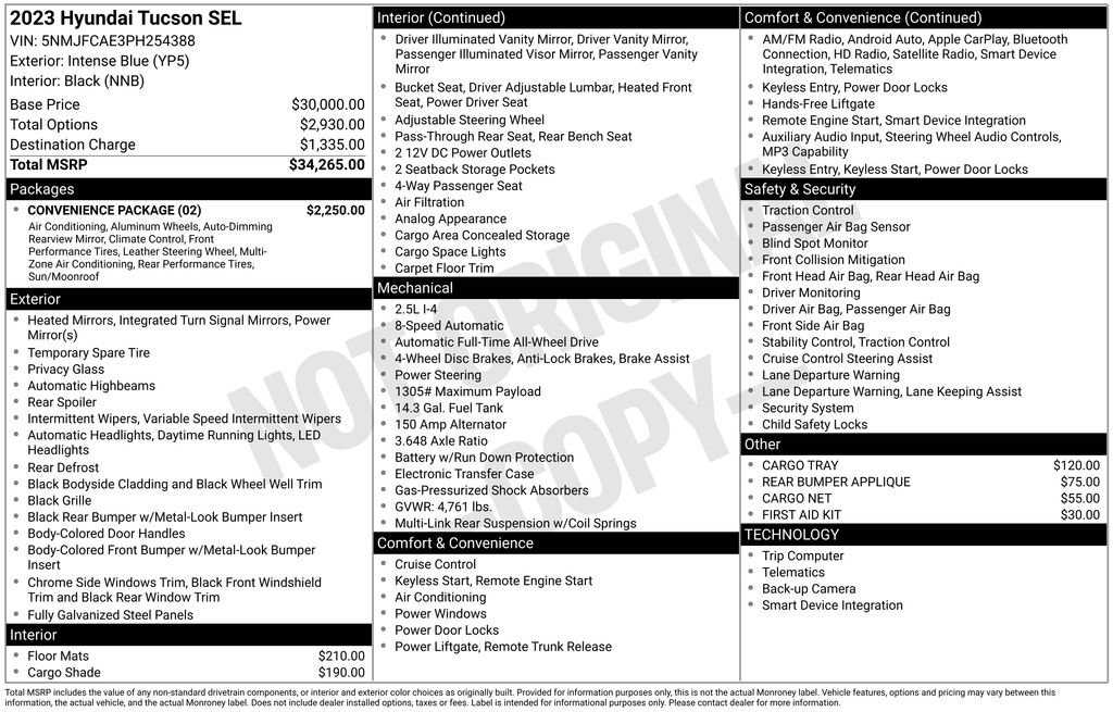 Used 2023 Hyundai Tucson SEL w/ Convenience Package image 10
