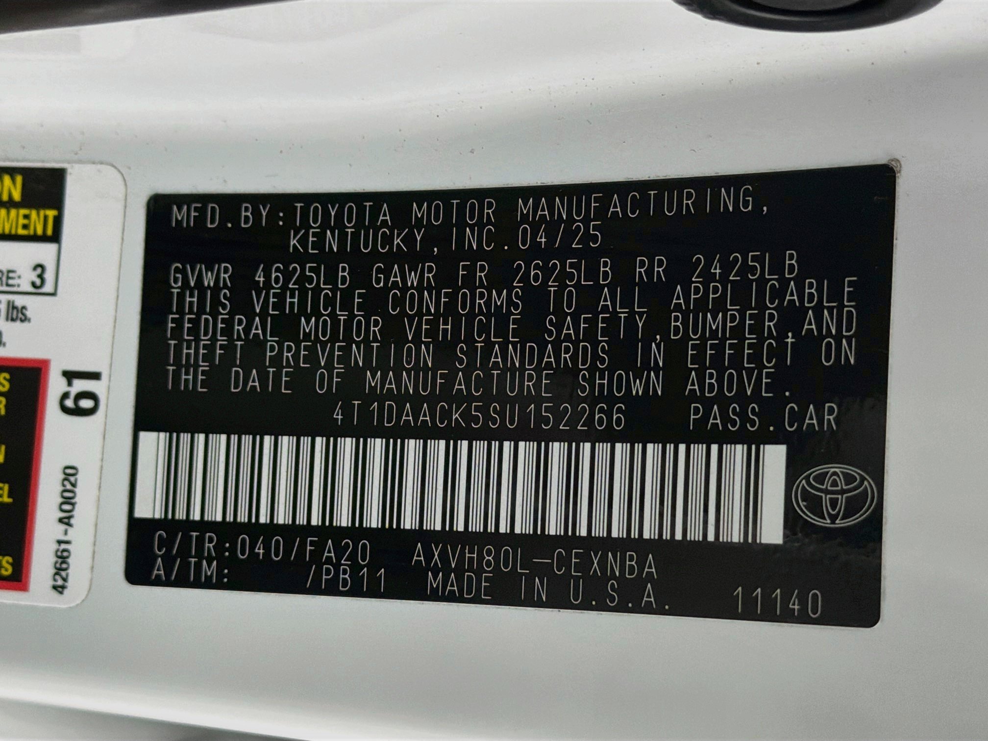Used 2025 Toyota Camry LE FWD image 12