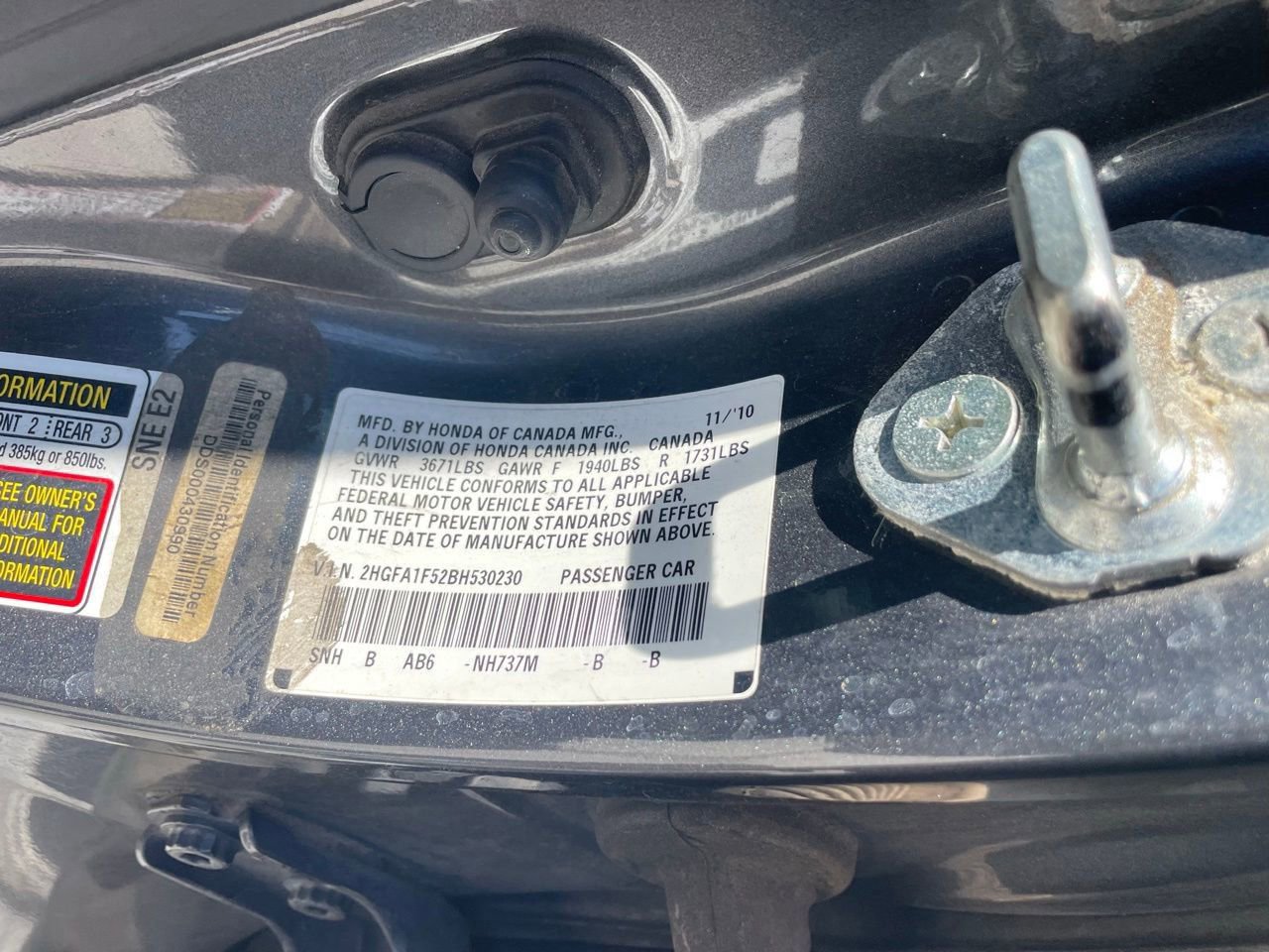 Used 2011 Honda Civic LX image 10