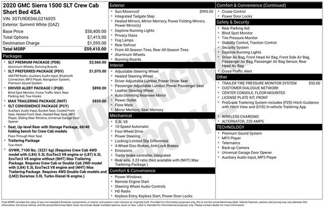 Used 2020 GMC Sierra 1500 SLT w/ SLT Premium Package image 36