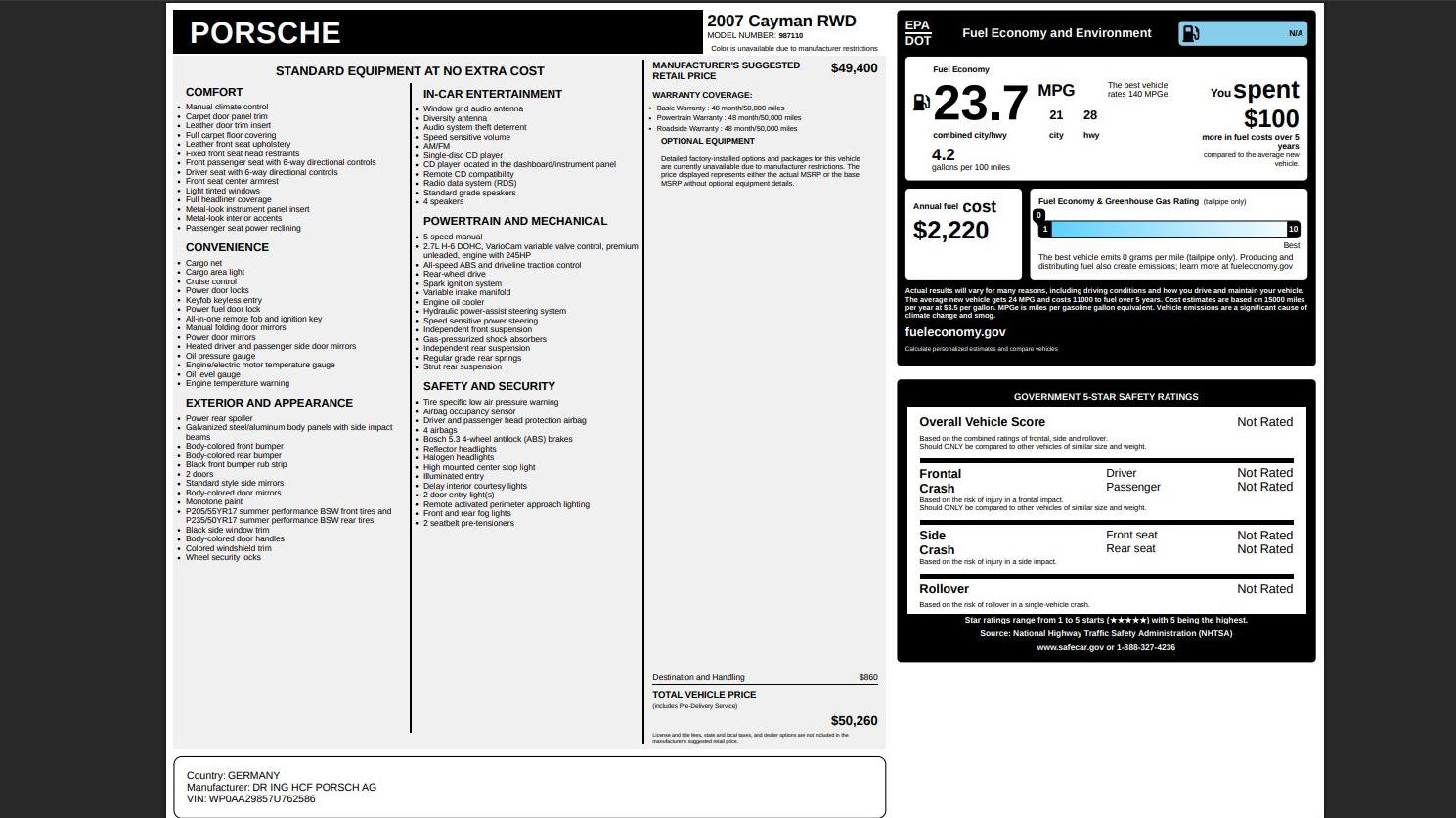 Used 2007 Porsche Cayman image 70