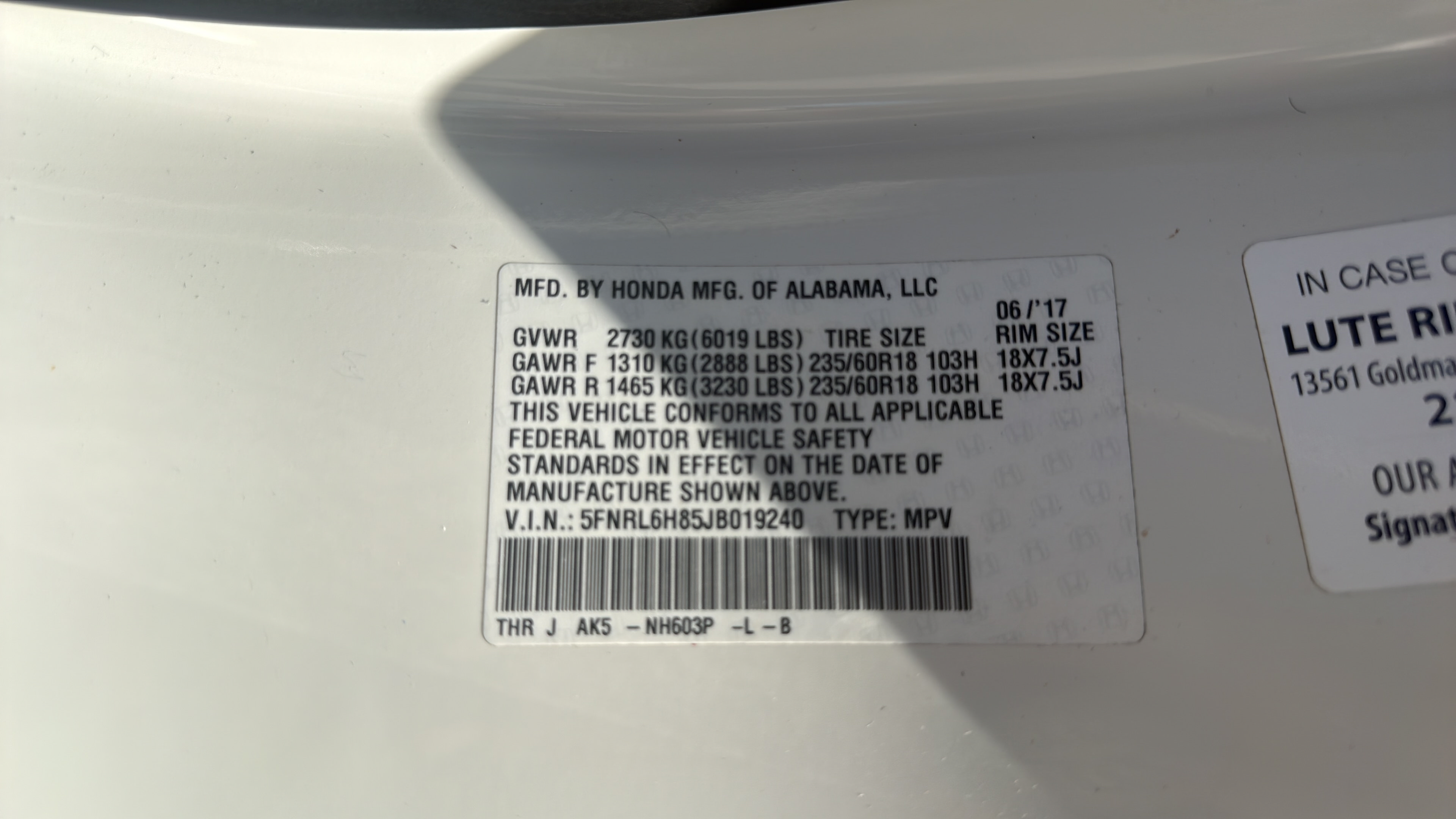 Used 2018 Honda Odyssey Touring image 33
