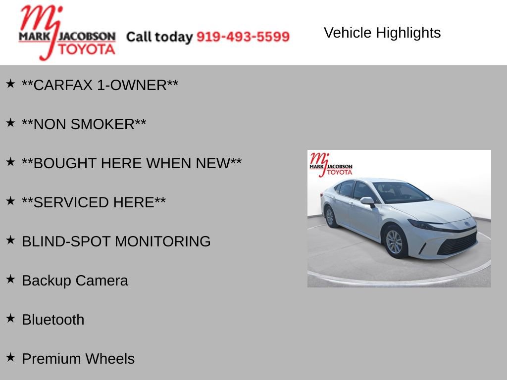 Used 2026 Toyota Camry LE w/ Convenience Package FWD image 6