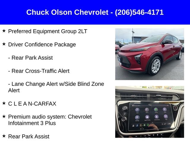 Certified 2022 Chevrolet Bolt EUV LT w/ Driver Confidence Package image 4