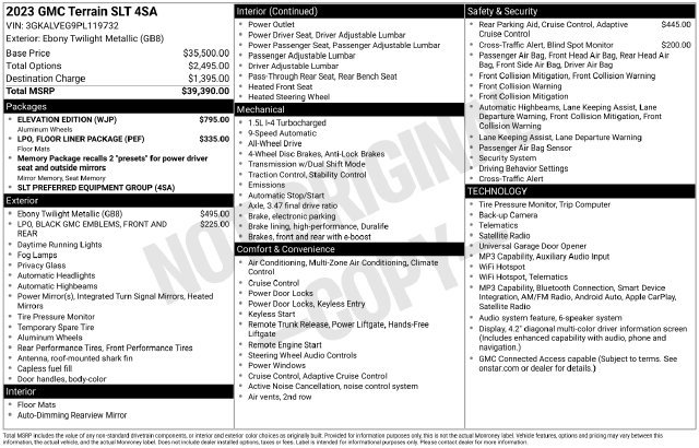 Used 2023 GMC Terrain SLT w/ Elevation Edition AWD/4WD image 5