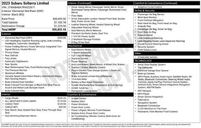 Used 2023 Subaru Solterra AWD image 7