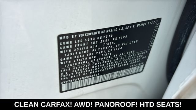 Used 2022 Volkswagen Tiguan SE w/ Panoramic Sunroof Package AWD/4WD image 34
