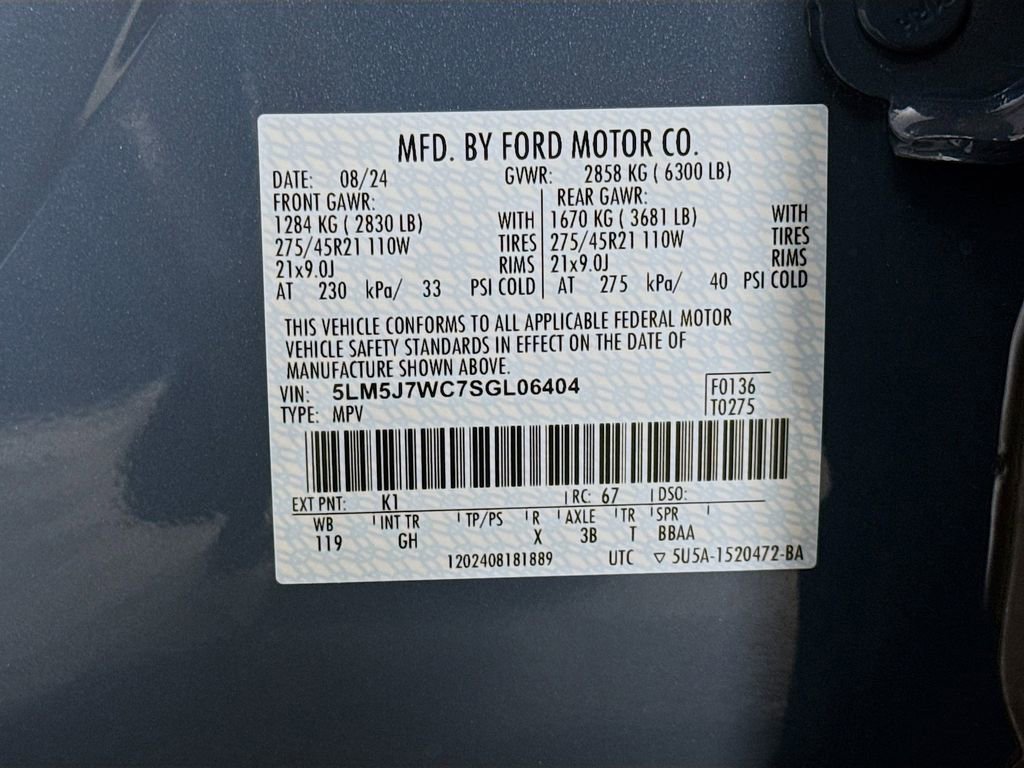 Used 2025 Lincoln Aviator Reserve w/ Illumination Package RWD image 34