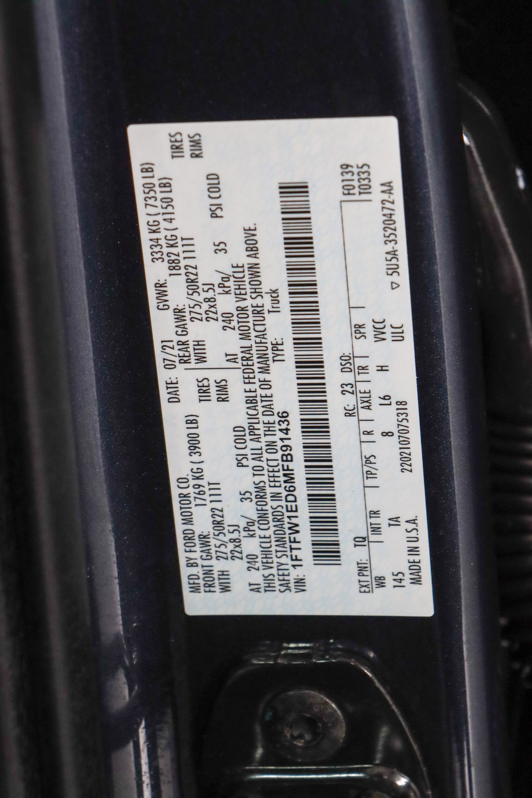 Used 2021 Ford F150 Limited image 35